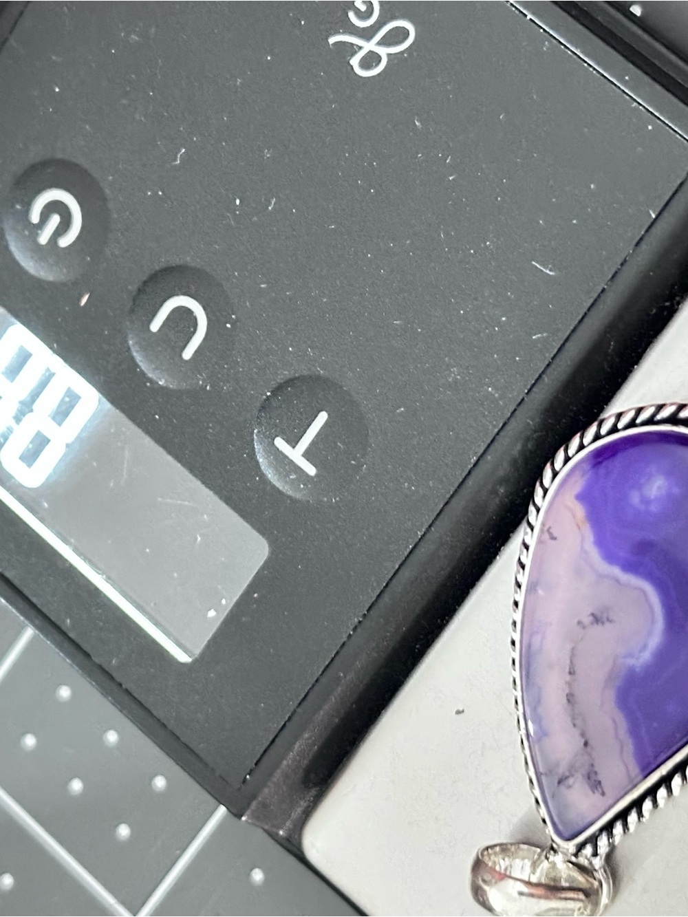 Artisan Handcrafted Purple Teardrop DYED AGATE Pendant Necklace - Picture 10 of 13